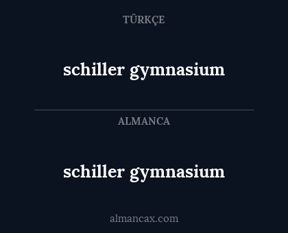 schiller gymnasium - schiller gymnasium
