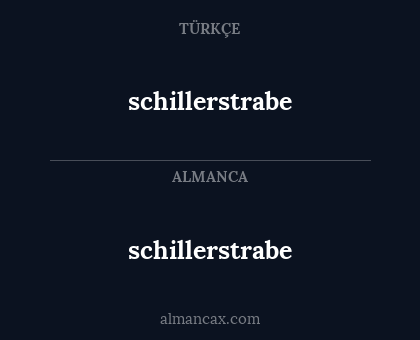 schillerstrabe - schillerstrabe
