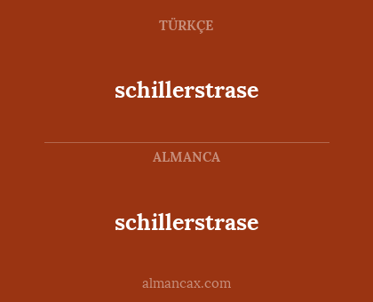schillerstrase - schillerstrase