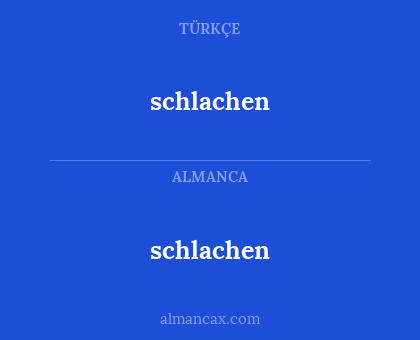 schlachen - schlachen