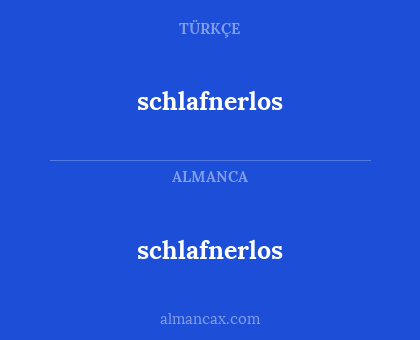 schlafnerlos - schlafnerlos