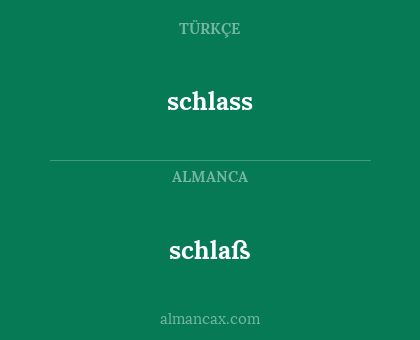 schlaß - schlass