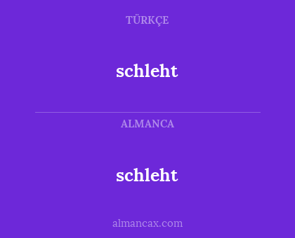 schleht - schleht