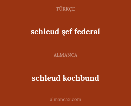 schleud şef federal - schleud kochbund