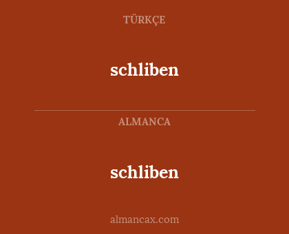 schliben - schliben