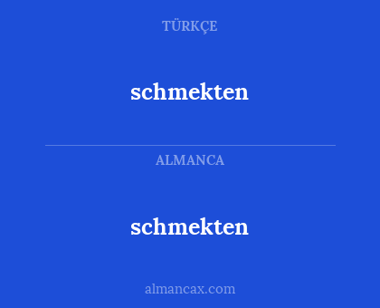 schmekten - schmekten