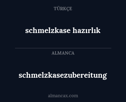 schmelzkasezubereitung - schmelzkase hazırlık