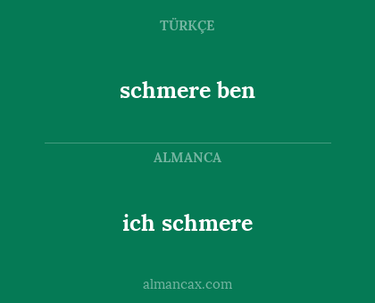 schmere ben - ich schmere