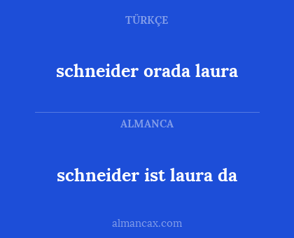 schneider ist laura da - schneider orada laura