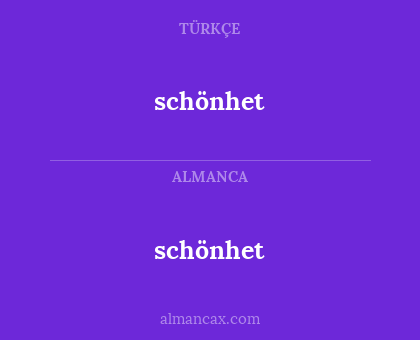 schönhet - schönhet