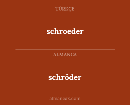 schröder - schroeder