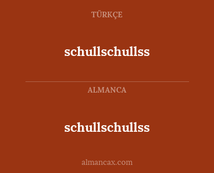schullschullss - schullschullss