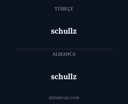 schullz - schullz