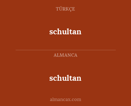 schultan - schultan