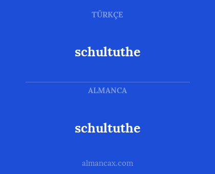 schultuthe - schultuthe