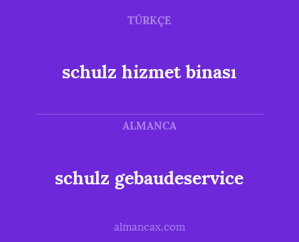 schulz gebaudeservice - schulz hizmet binası