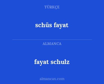 fayat schulz - schüs fayat