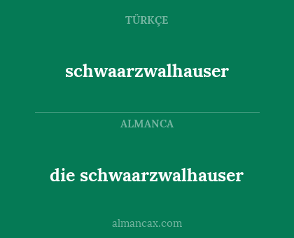 die schwaarzwalhauser - schwaarzwalhauser