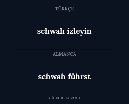 schwah izleyin - schwah führst