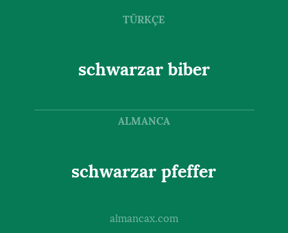 schwarzar biber - schwarzar pfeffer