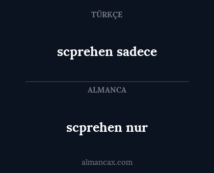 scprehen sadece - scprehen nur