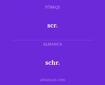 scr. - schr.