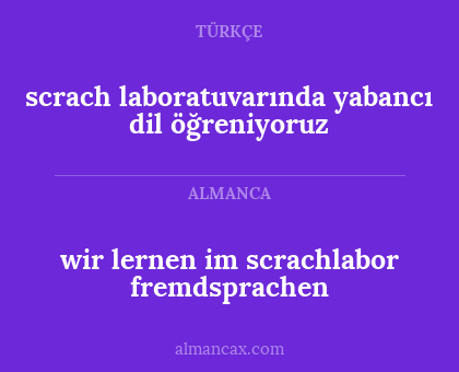 scrach laboratuvarında yabancı dil öğreniyoruz - wir lernen im scrachlabor fremdsprachen