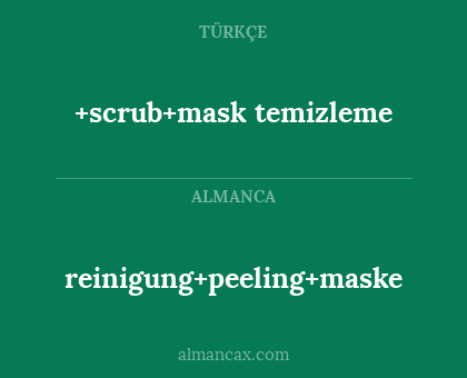 reinigung+peeling+maske - +scrub+mask temizleme