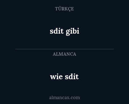 sdit gibi - wie sdit