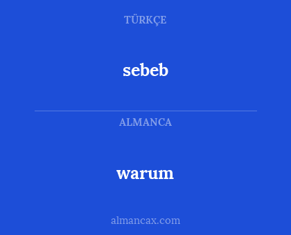 warum - sebeb