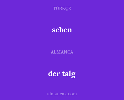 seben - der talg