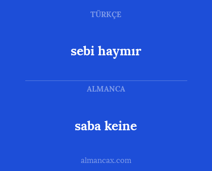 saba keine - sebi haymır