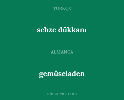 sebze dükkanı - gemüseladen