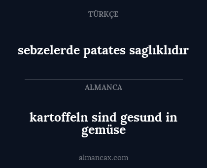 kartoffeln sind gesund in gemüse - sebzelerde patates saglıklıdır