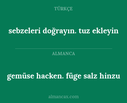 gemüse hacken. füge salz hinzu - sebzeleri doğrayın. tuz ekleyin