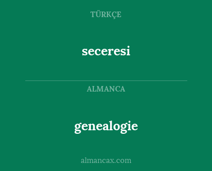 seceresi - genealogie