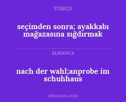 nach der wahl;anprobe im schuhhaus - seçimden sonra; ayakkabı mağazasına sığdırmak