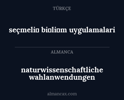seçmeli̇ bi̇li̇m uygulamalari - naturwissenschaftliche wahlanwendungen