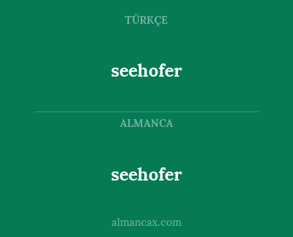 seehofer - seehofer