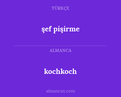 kochkoch - şef pişirme
