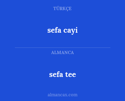 sefa cayi - sefa tee