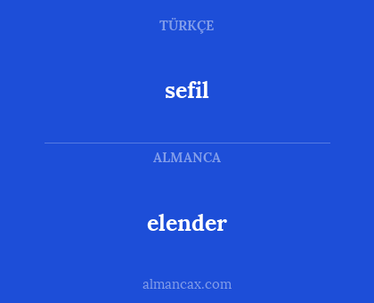 elender - sefil