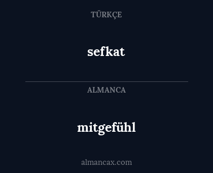 mitgefühl - sefkat