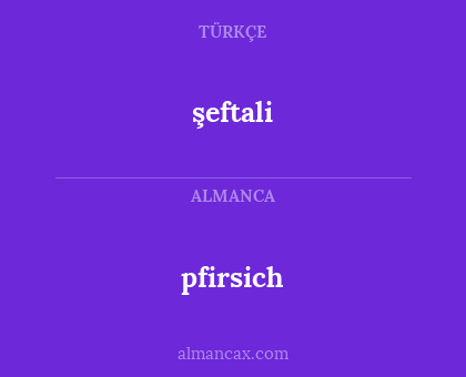şeftali - pfirsich
