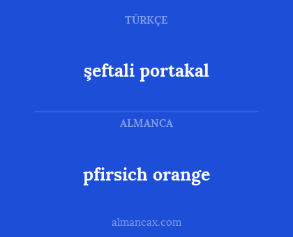 şeftali portakal - pfirsich orange