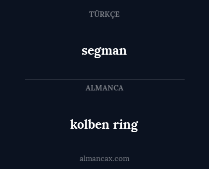kolben ring - segman