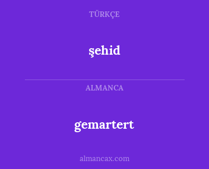 şehid - gemartert
