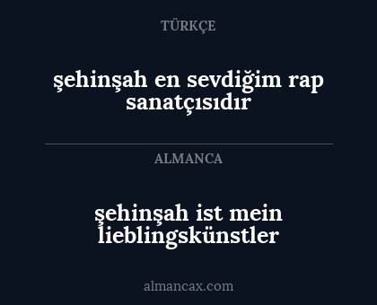 şehinşah en sevdiğim rap sanatçısıdır - şehinşah ist mein lieblingskünstler