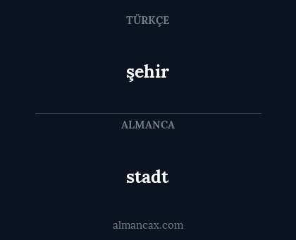 stadt - şehir