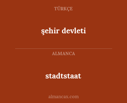 şehir devleti - stadtstaat